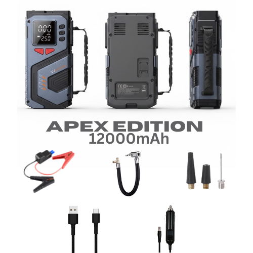 X-7 TIRE INFLATOR & AIR COMPRESSOR | 150 PSI | CORDLESS CAR & SUV PUMP | JUMP START KIT